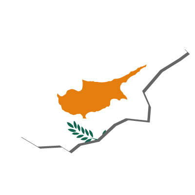 キプロス共和国無料フリーイラスト｜無地・国旗付